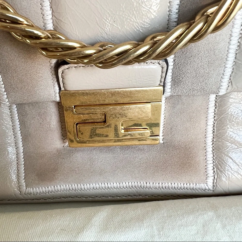 FENDI Authentic Embossed Kan U Bag in Nude - Picture 12 of 16